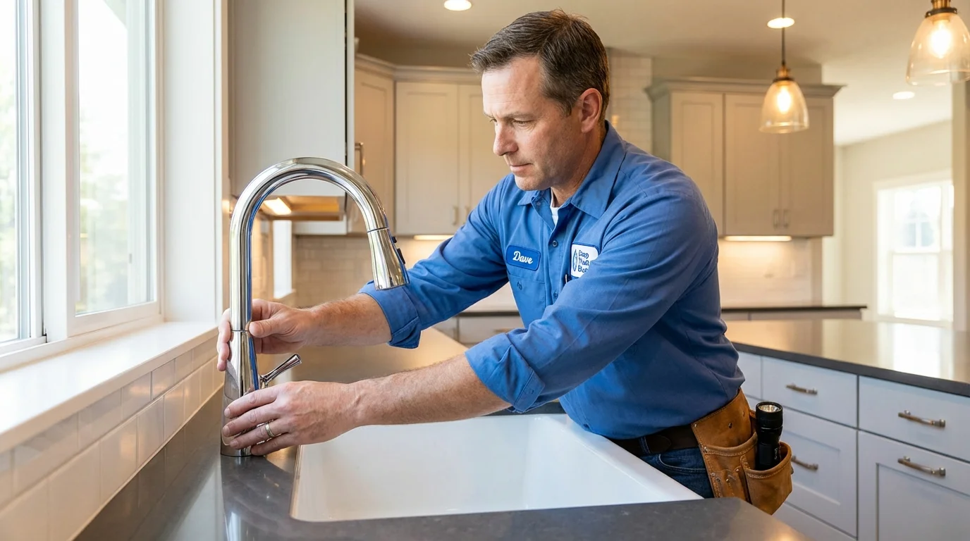 Kitchen faucet installation by Johns Plumbing LLC in Laurys Station